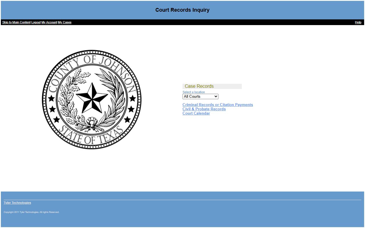 Johnson County court records after jail arrest Tyler Odyssey public access portal
